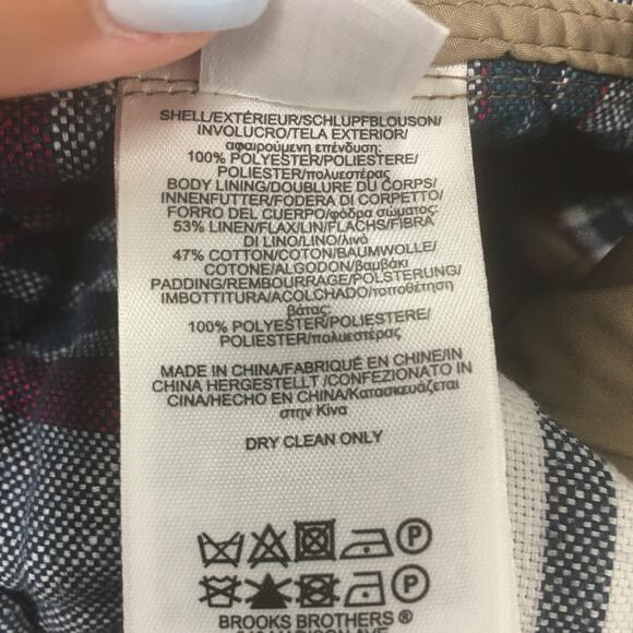 Brooks Brothers Womens Quilted Vest Jacket Lined Snap Button Beige Medium - Picture 3 of 7